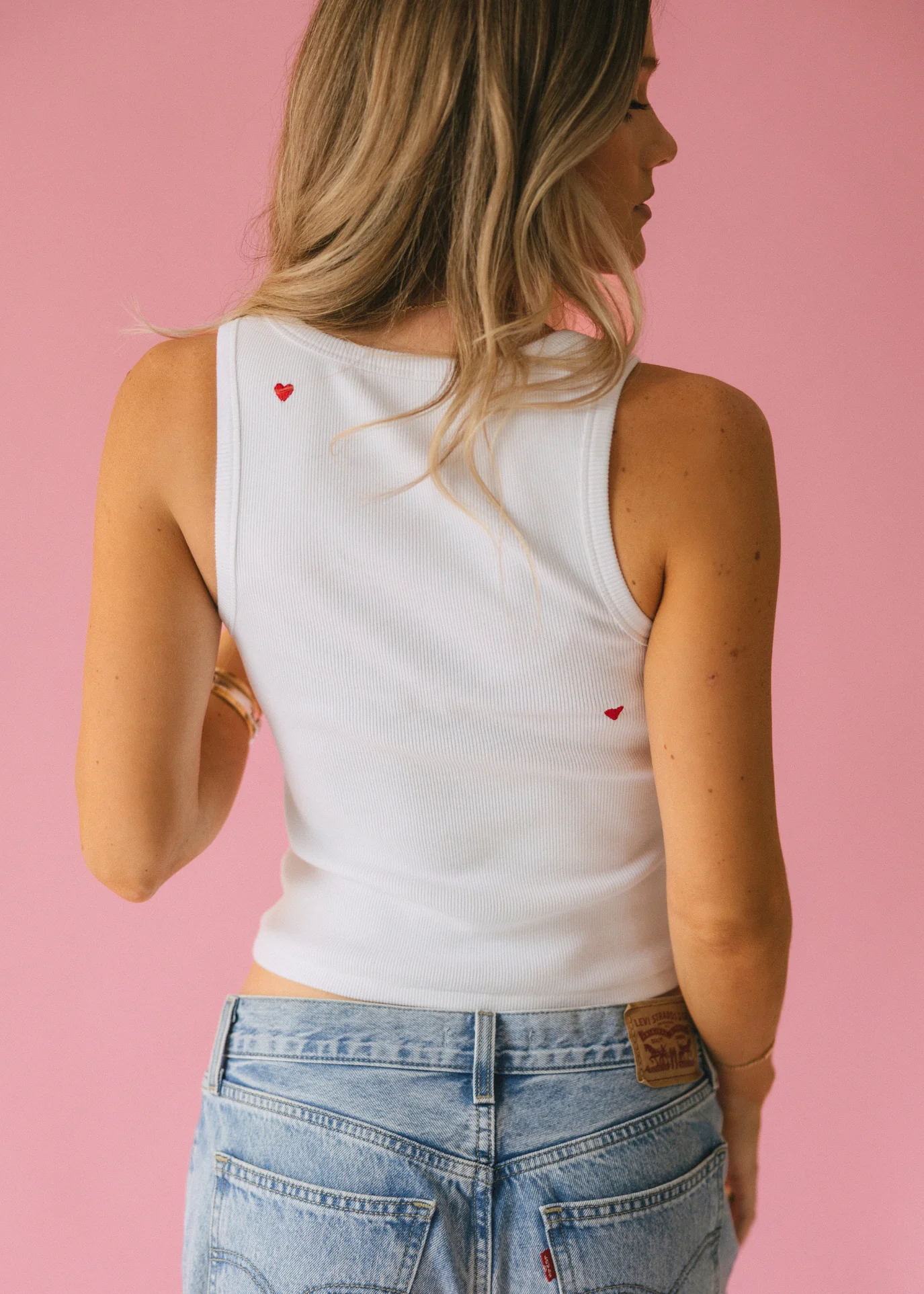 Hearts White Tank - Image 3