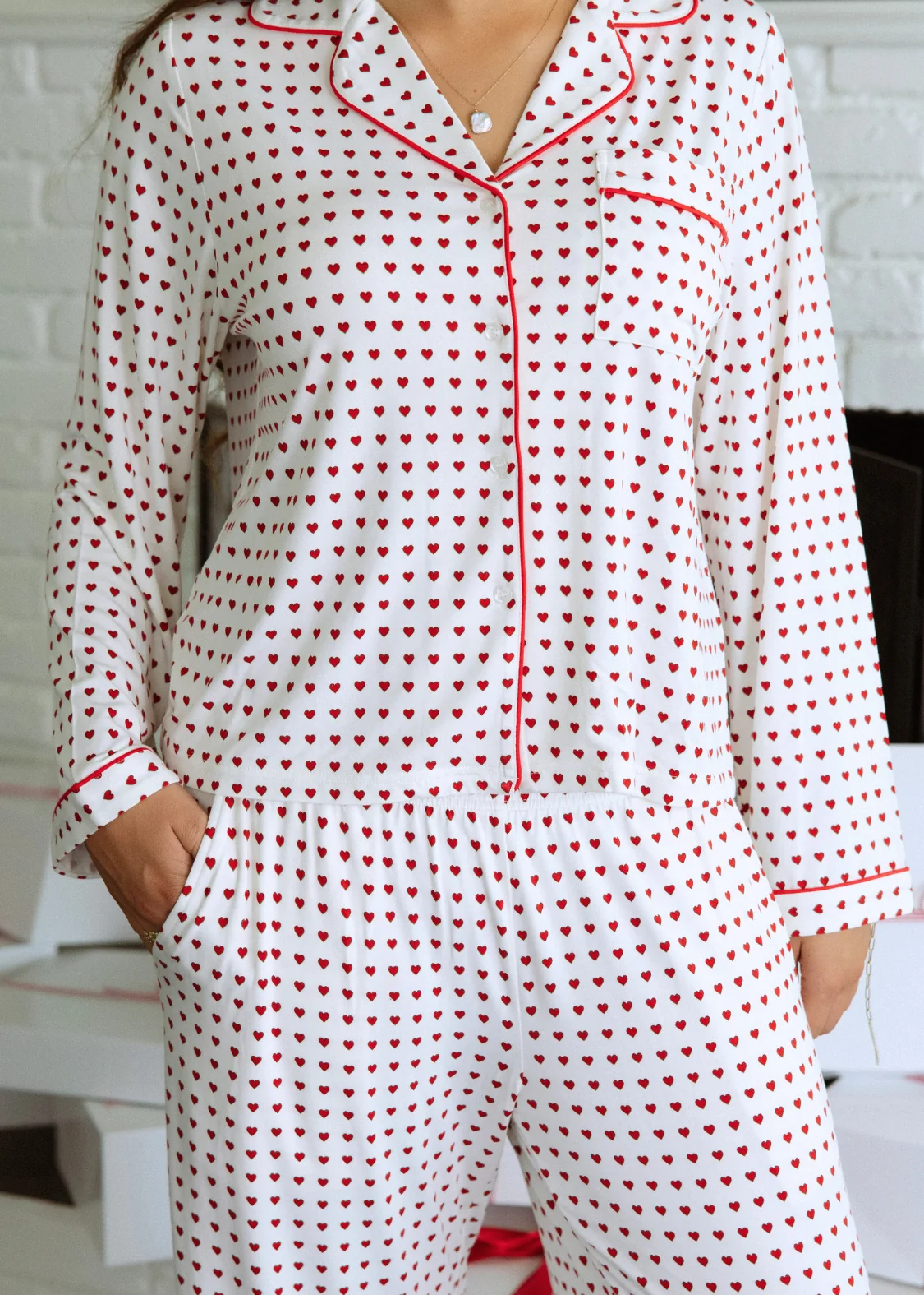 Holiday Hearts Pajama Set - Image 3