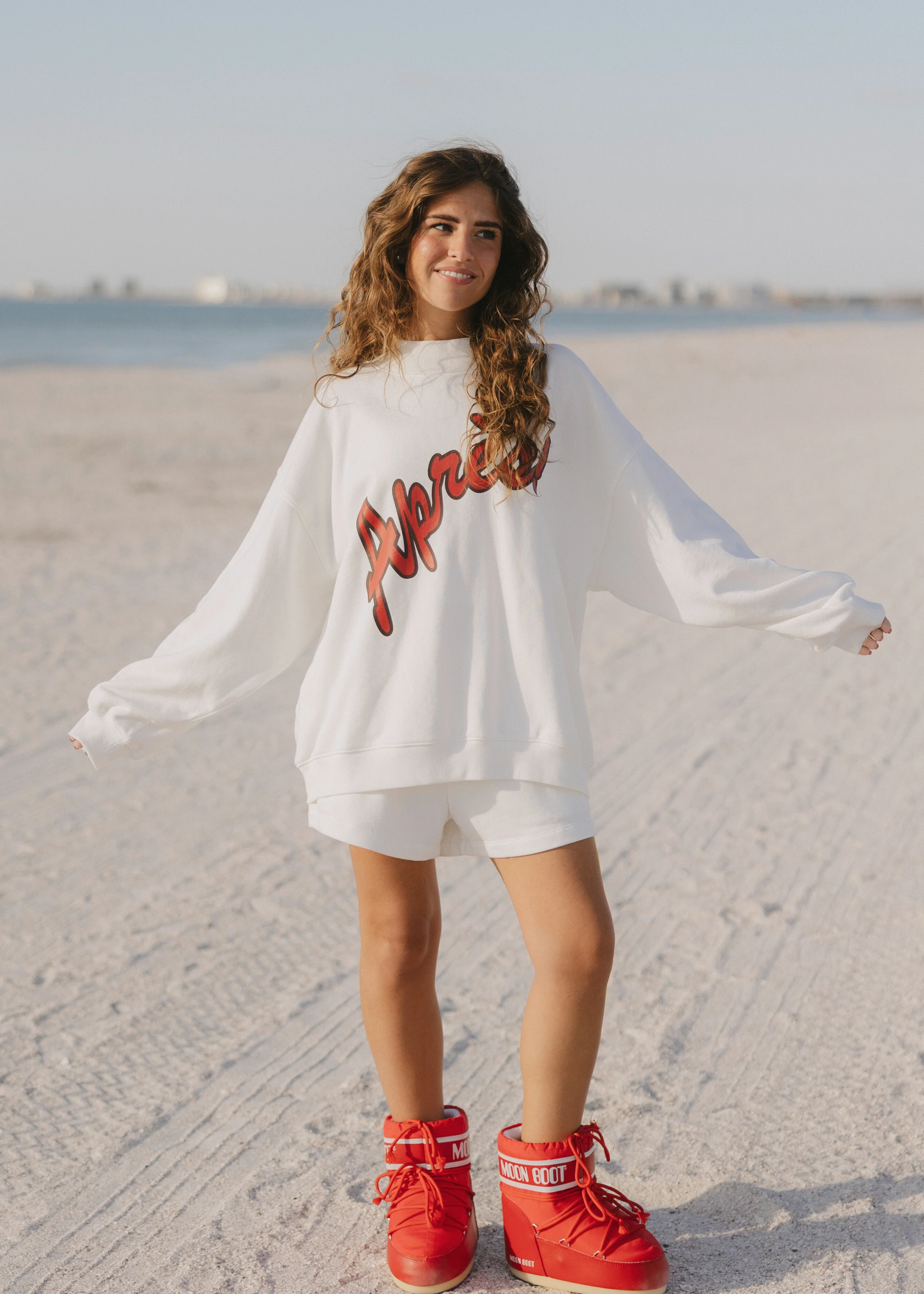 White Mini Sweatshorts - Image 4